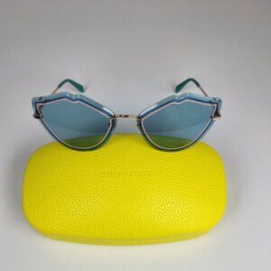 FINAL PRICE - EMILO PUCCI WOMENS TURQUOISE FRAME SUNGLASSES